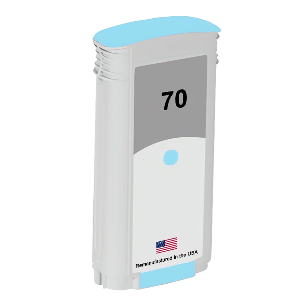 U.S. Remanufactured for HP 70 130-ml (C9390A) Light Cyan Ink Cartridge - Allprintheads
