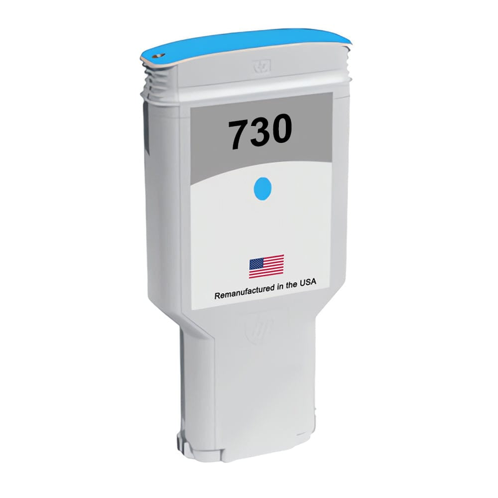 U.S. Remanufactured for HP 730 300ML (P2V68A) Cyan Ink Cartridge