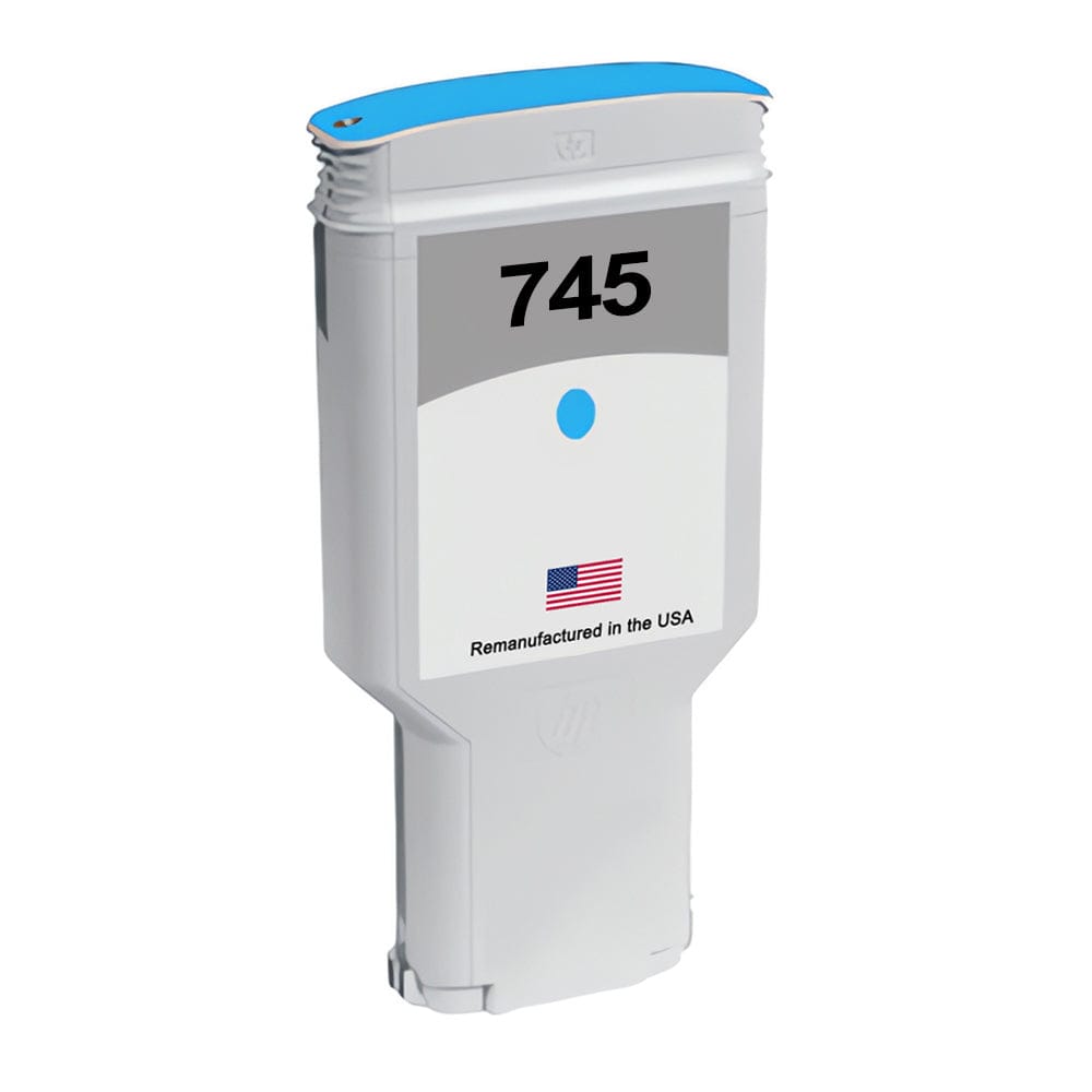 U.S. Remanufactured for HP 745 300ml (F9K03A) Cyan Ink Cartridge - Allprintheads