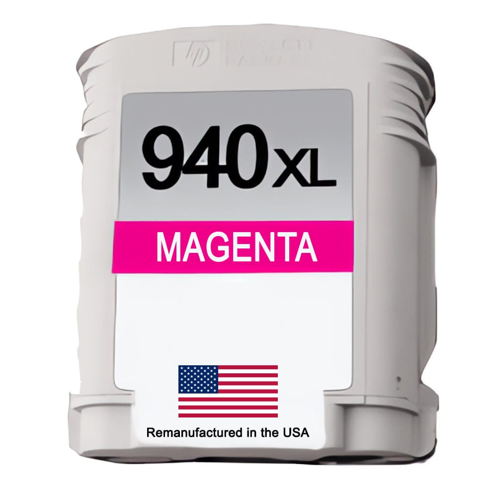 U.S. Remanufactured for HP 940XL (C4908AN) Magenta Ink Cartridge - Allprintheads