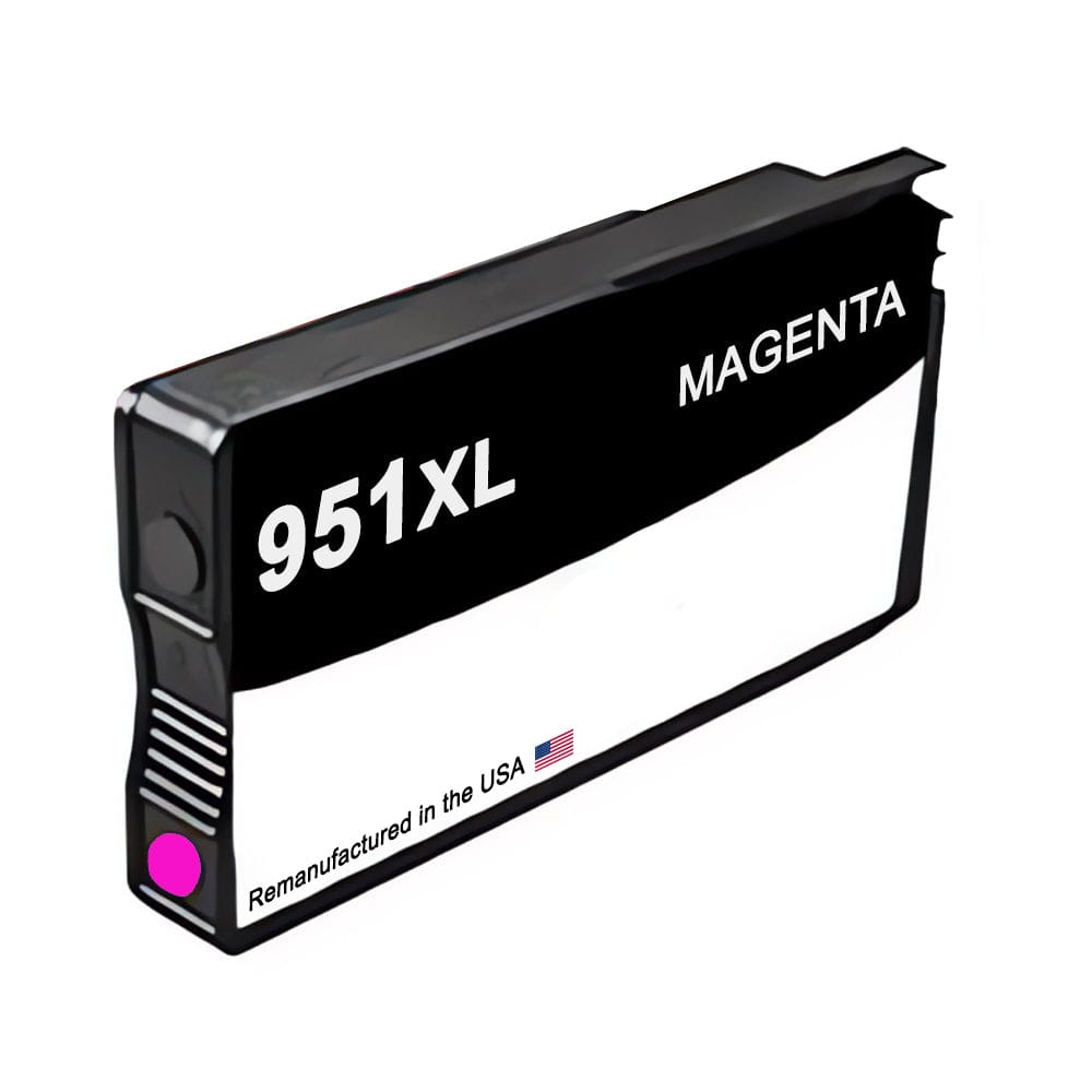 U.S. Remanufactured for HP 951XL (CN047AN) Magenta Ink Cartridge New Chip - Allprintheads