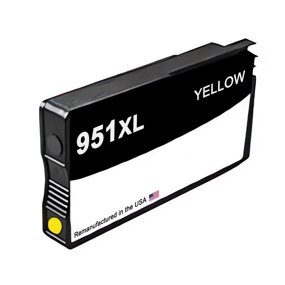 U.S. Remanufactured for HP 951XL (CN048AN) Yellow Ink Cartridge New Chip - Allprintheads