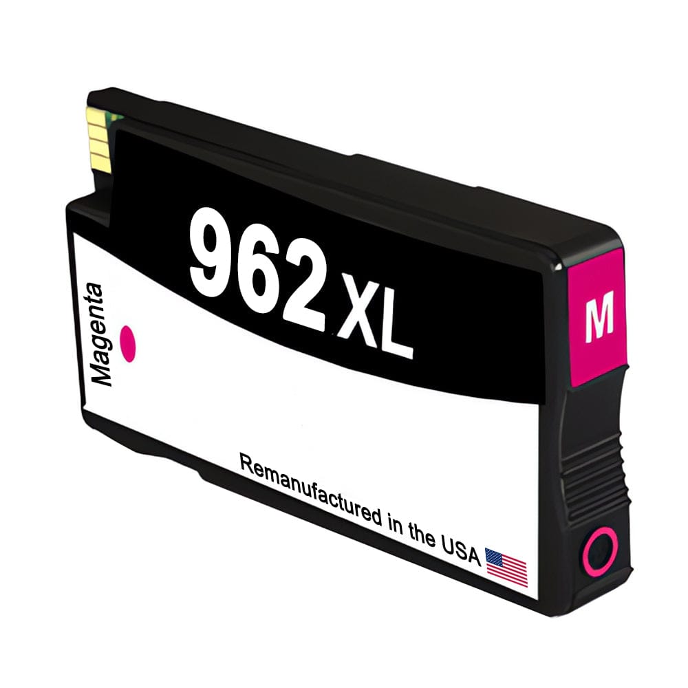 U.S. Remanufactured for HP 962XL (3JA01AN) Magenta Ink Cartridge New Chip - Allprintheads