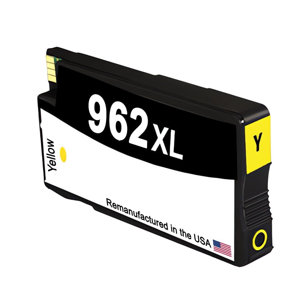 U.S. Remanufactured for HP 962XL (3JA02AN) Yellow Ink Cartridge New Chip - Allprintheads