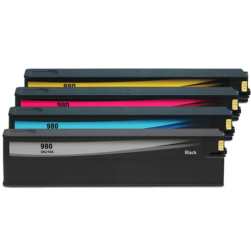 U.S. Remanufactured for HP 980 Black and 3 Color Ink Cartridge Combo Pack OEM Chip - Allprintheads