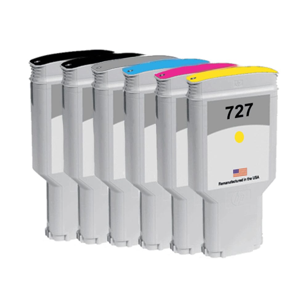 U.S. Remanufactured for HP 727 300ml 6 Color Combo Pack - Allprintheads