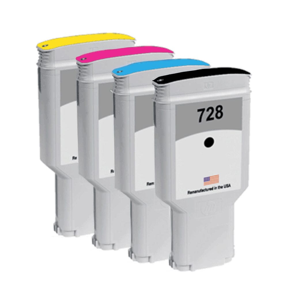 U.S. Remanufactured for HP 728 300ml 4 Color Combo Pack - Allprintheads