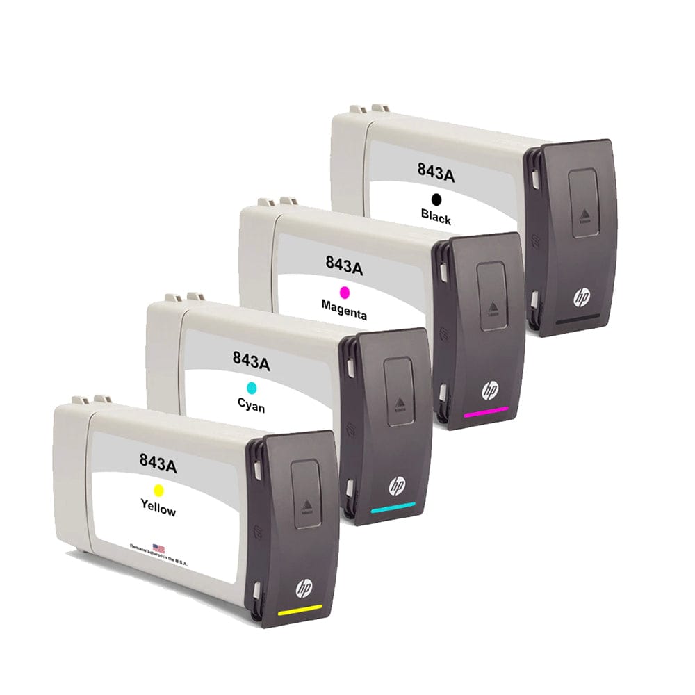 U.S. Remanufactured for HP 843A 4 Color Combo Pack - Allprintheads