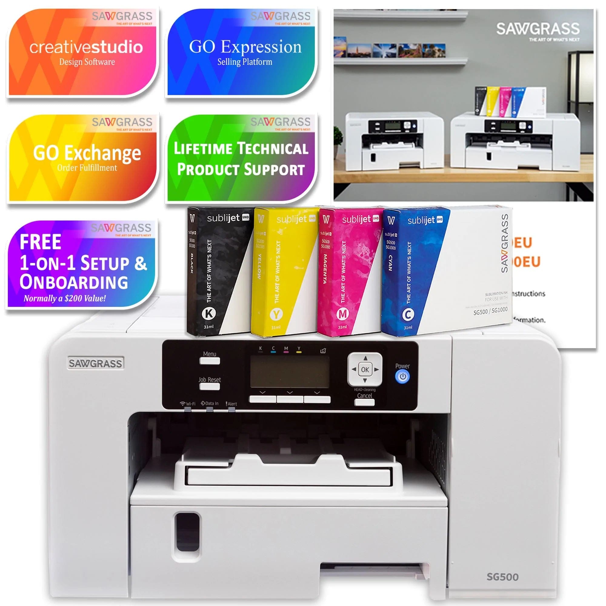 Sawgrass SG500 + Sublicottom Paper + Silhouette® Cameo® 4 Pro - Allprintheads