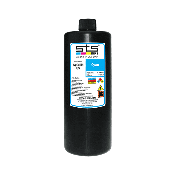 Compatible UV Cure Ink for Agfa Jeti KM 1L (UV LED) Jeti Titan/Mira/Tauro - www.allprintheads.com